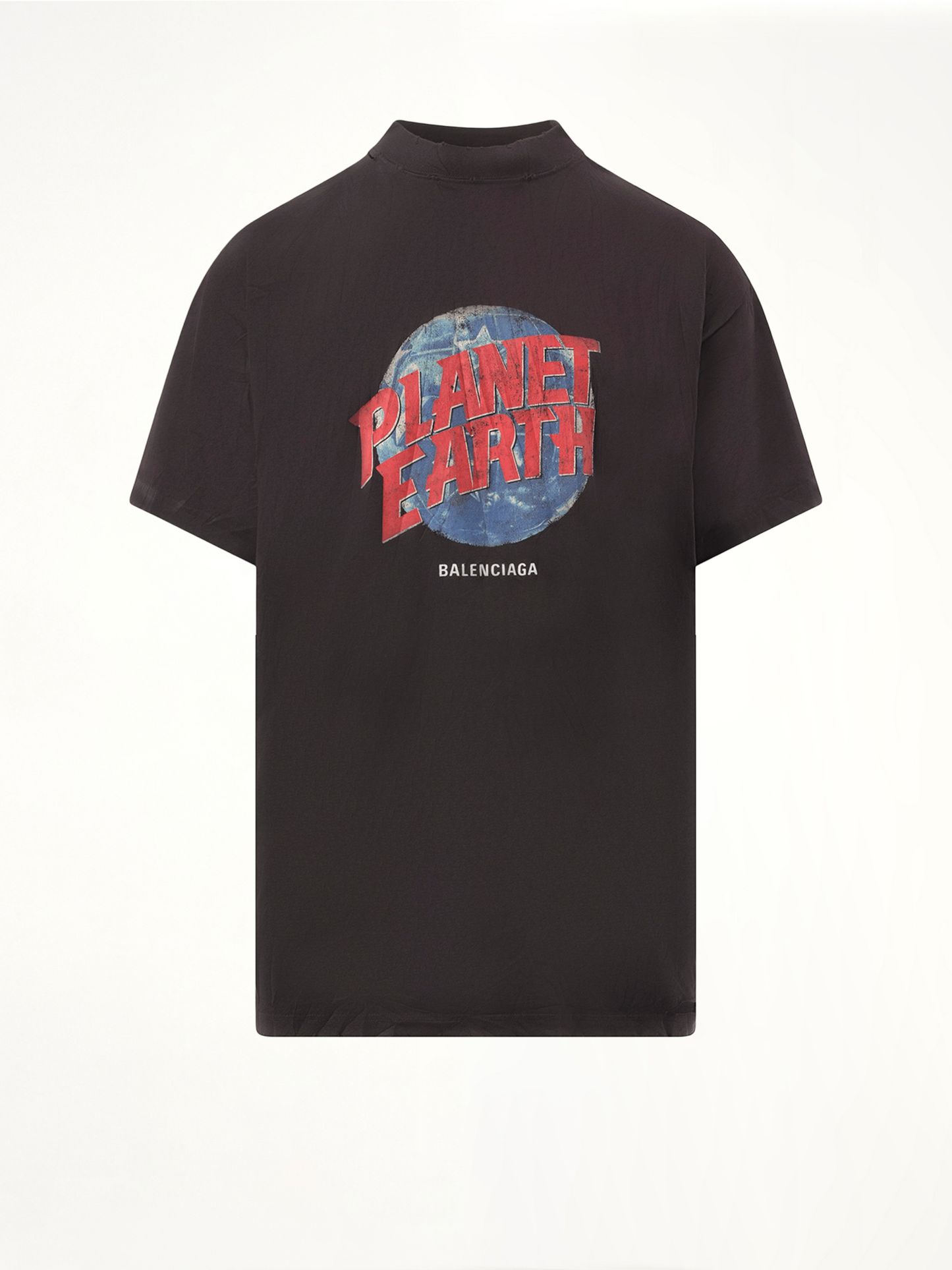 BALENCIAGA Planet Earth Oversized T-Shirt (Black)