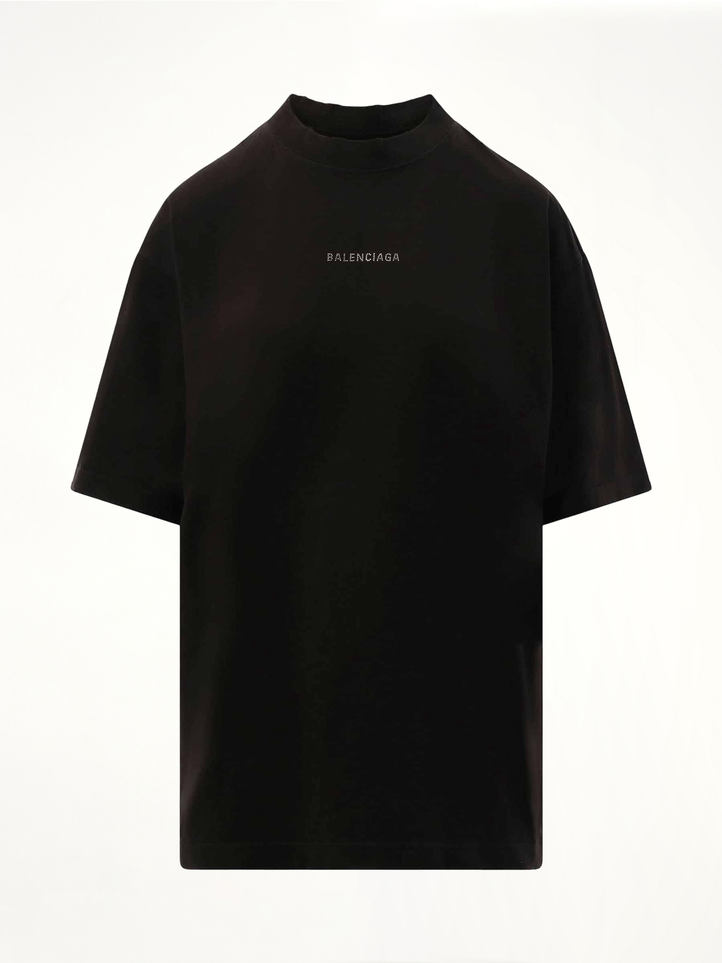 BALENCIAGA Back Strass Medium Fit T-Shirt (Black)