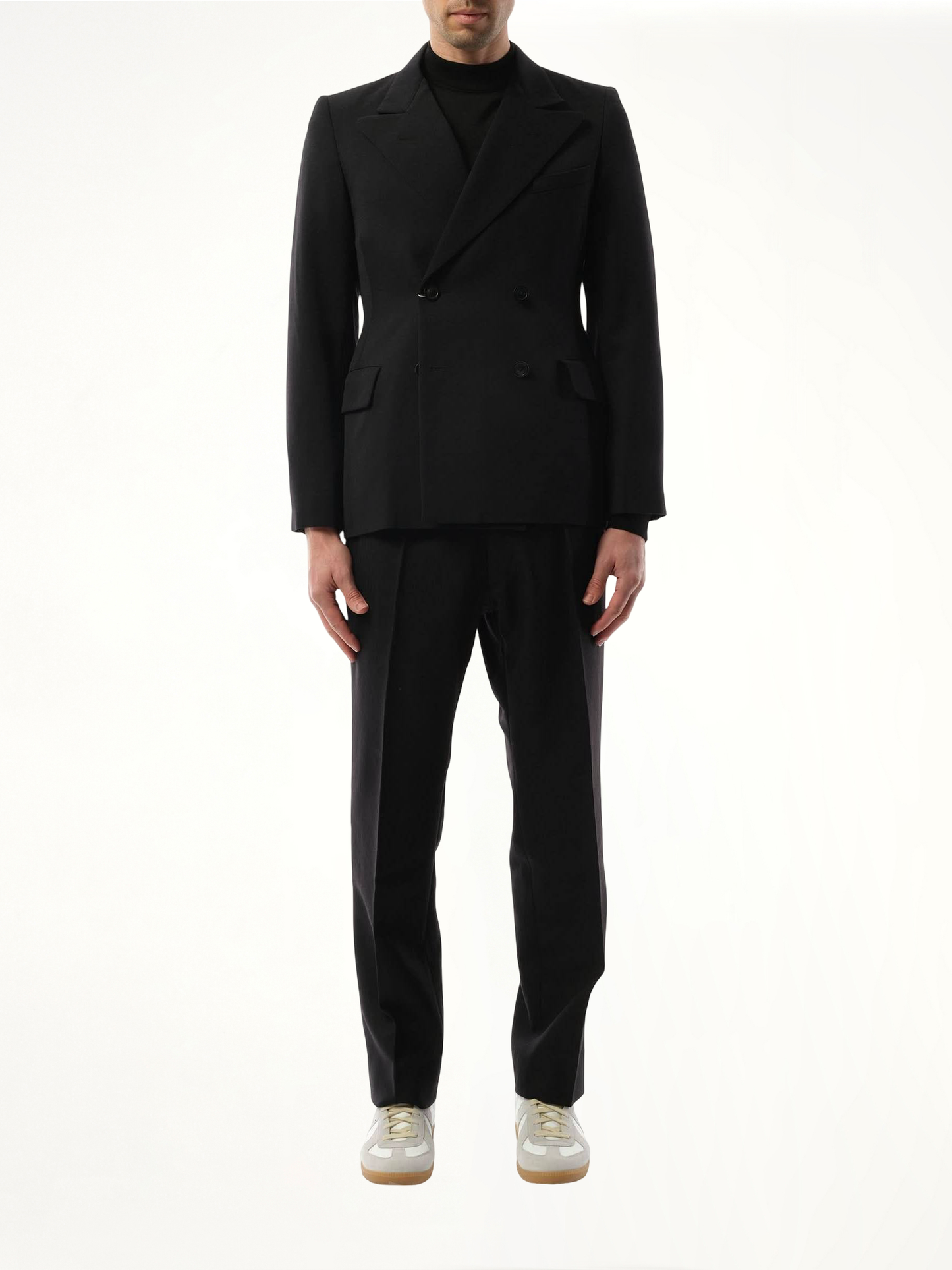MAISON MARGIELA Wool Barathea Suit Jacket (Black)