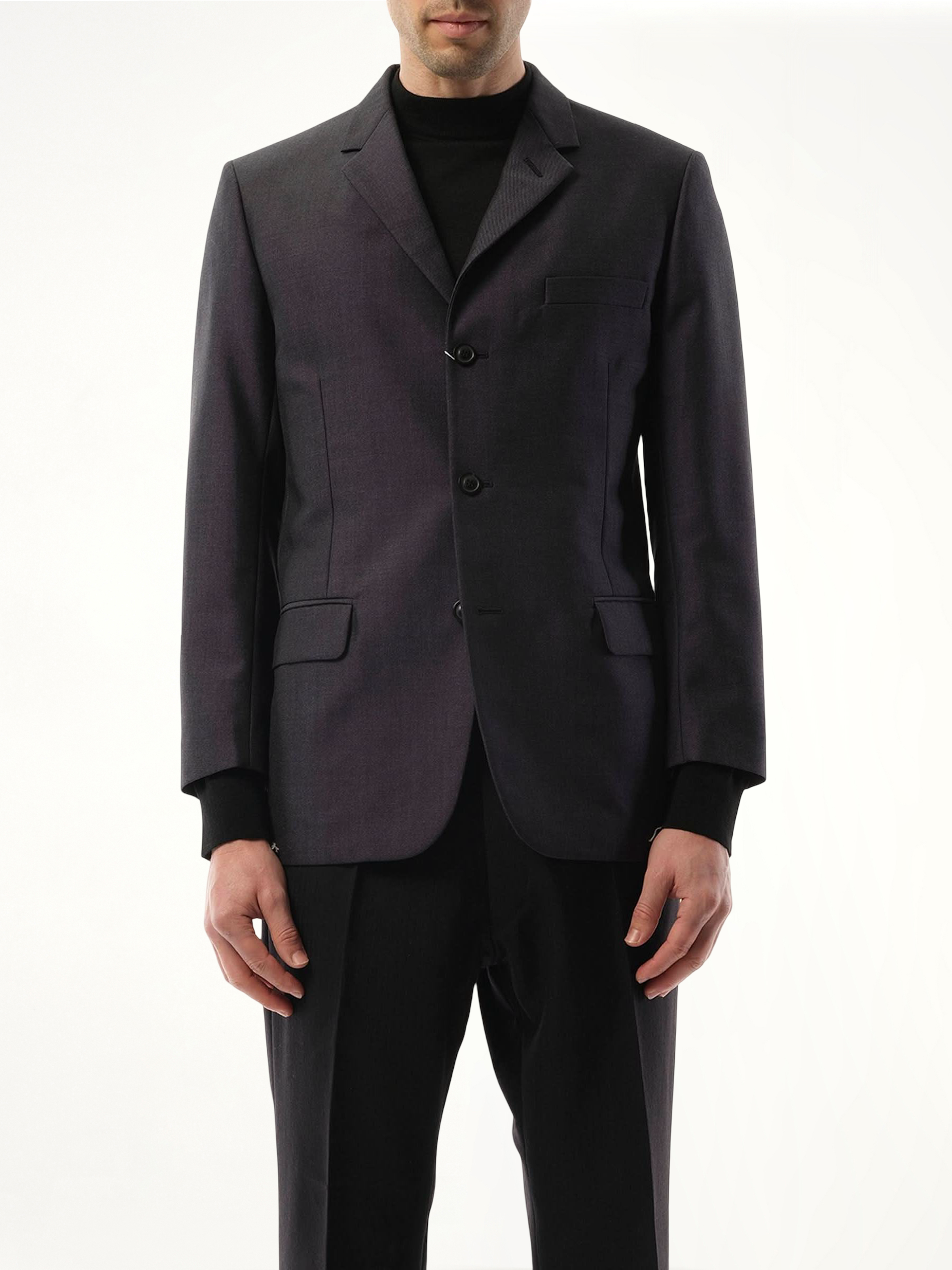Image of Coats & Jackets. Productname: MAISON MARGIELA British Mohair Suit Jacket in BLACK colour by brand - MAISON MARGIELA