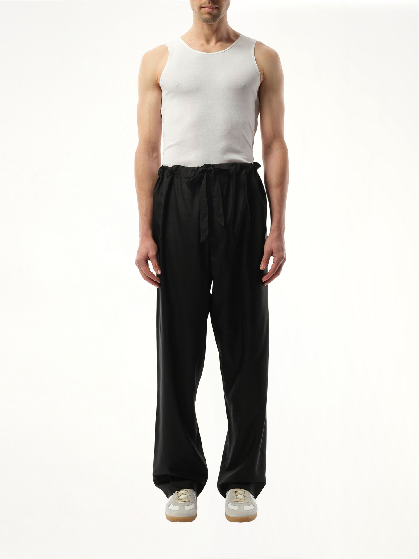 MAISON MARGIELA Silk Popeline Pants (Black)