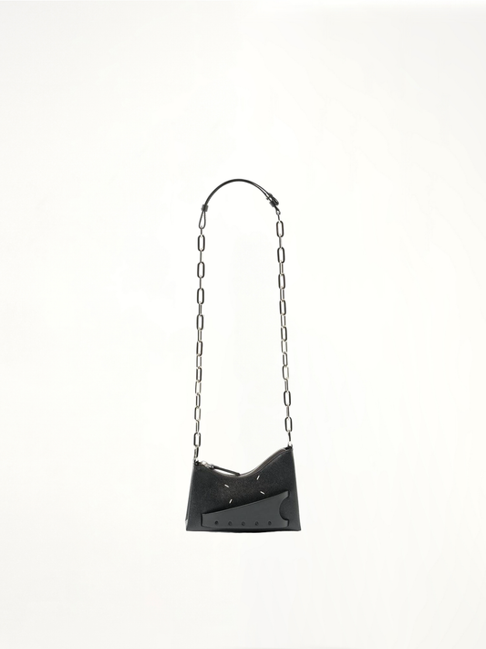 Image of Bags. Productname: MAISON MARGIELA Micro Snatched Hobo Bag in BLACK colour by brand - MAISON MARGIELA