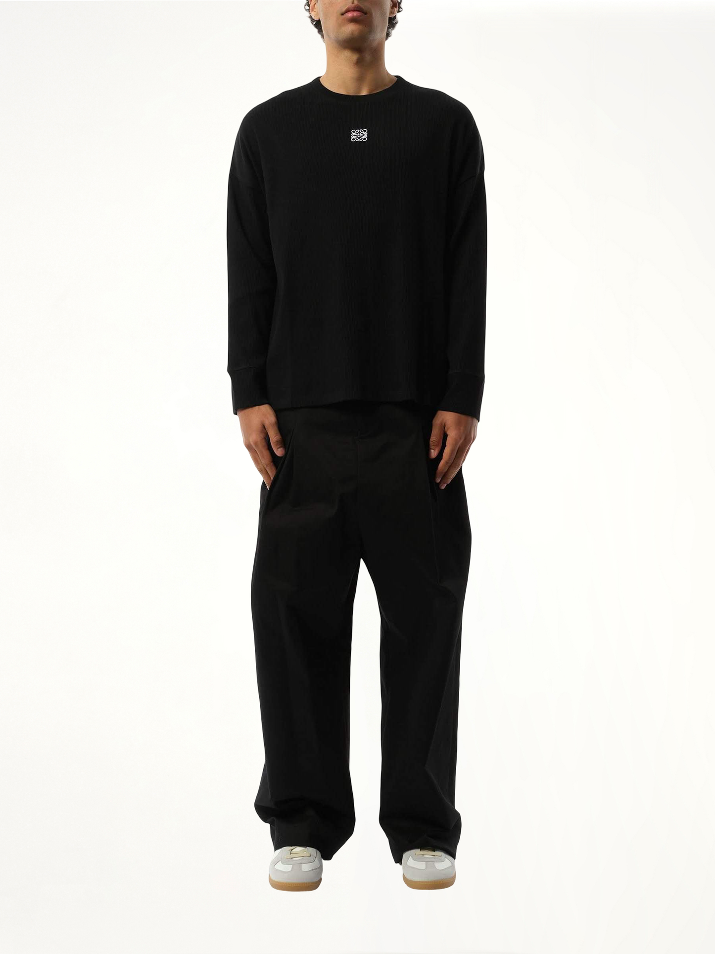 LOEWE Long Sleeve Anagram T-Shirt (Black)