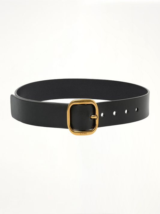 Image of Belts. Product name - Rounded Soft 3.5 Cm Belt in Black colour by brand - LOEWE