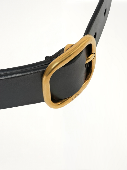 LOEWE Rounded Soft 3.5 Cm Belt (Black)