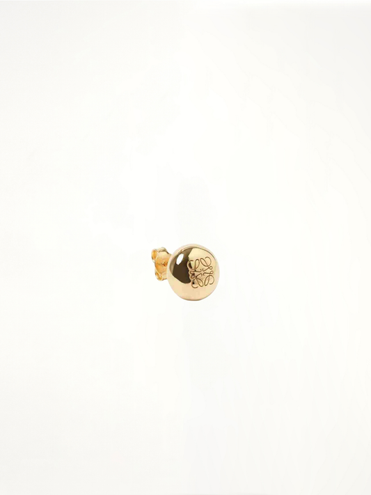 LOEWE Anagram Pebble Stud Earrings (Gold)