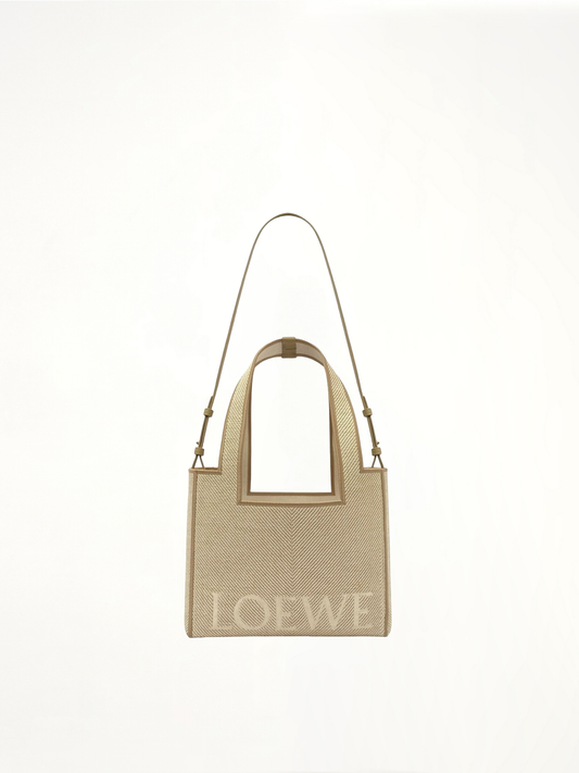 Image of Bags. Productname: Loewe Font Tote Medium Bag in White colour by brand - LOEWE