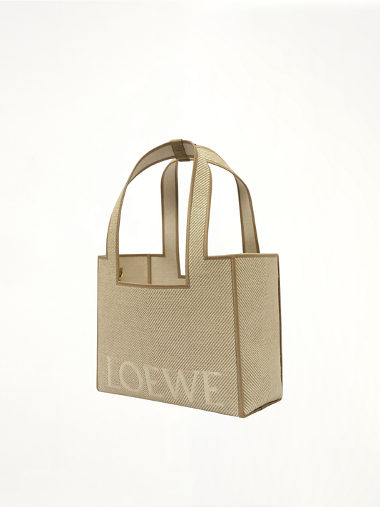 LOEWE Loewe Font Tote Medium Bag (White)