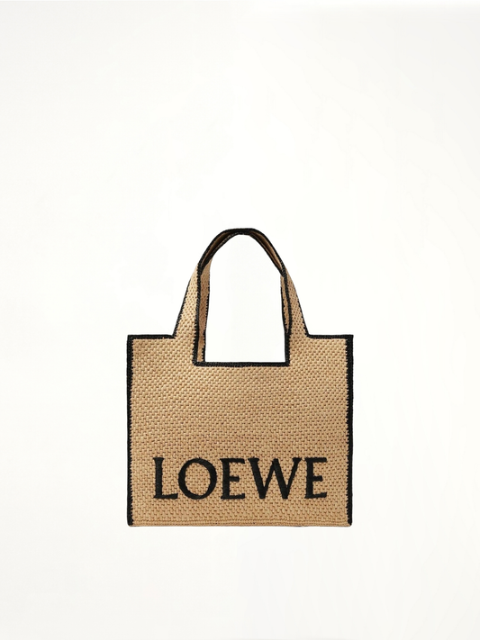 Image of Bags. Product name - Loewe Font Tote Large Bag in Natural colour by brand - LOEWE