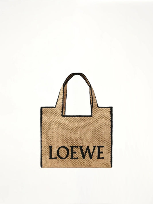 Image of Bags. Product name - Loewe Font Tote Large Bag in Natural colour by brand - LOEWE