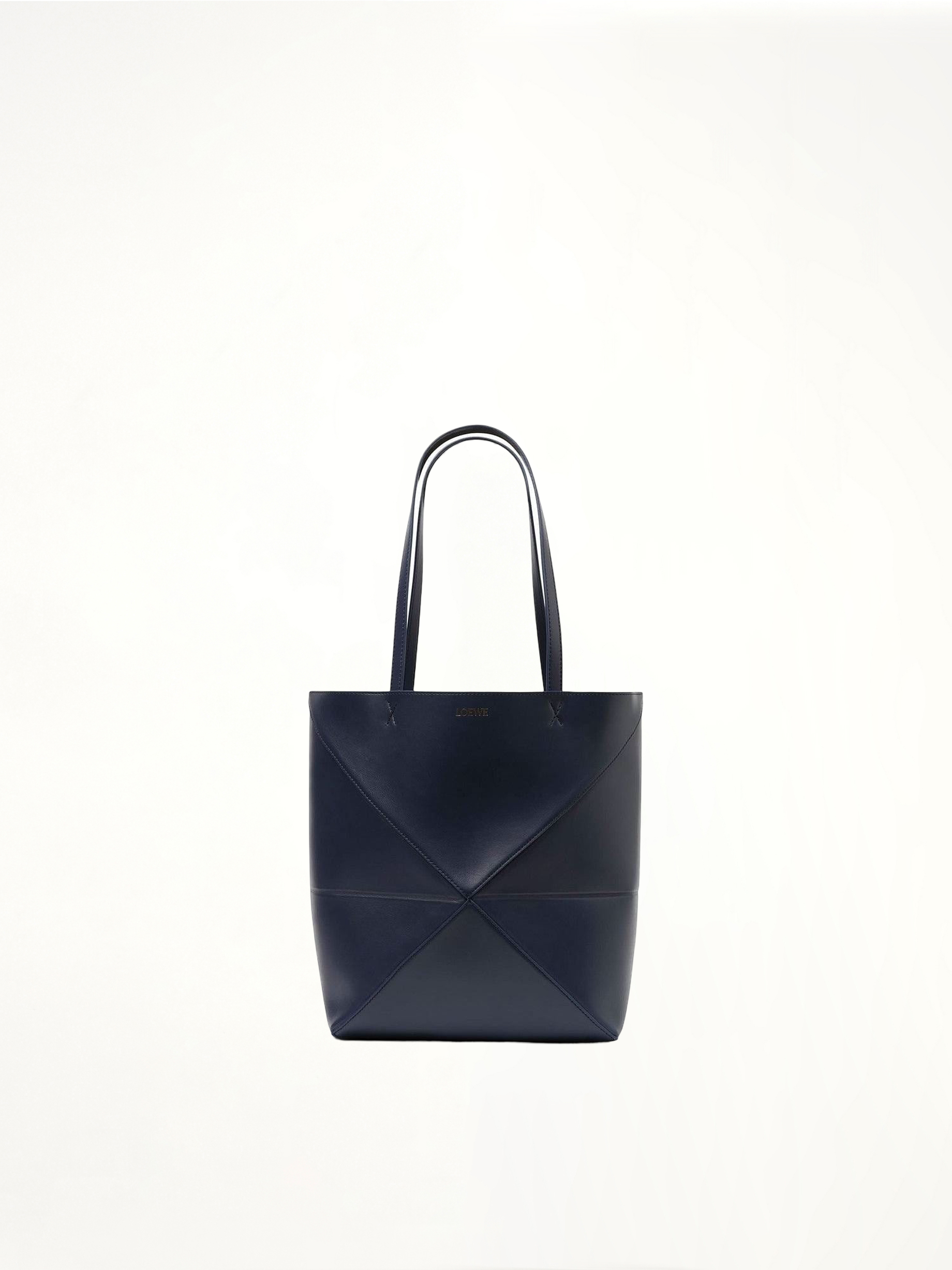 Image of Bags. Product name - Puzzle Fold Tote Medium in Blue colour by brand - LOEWE
