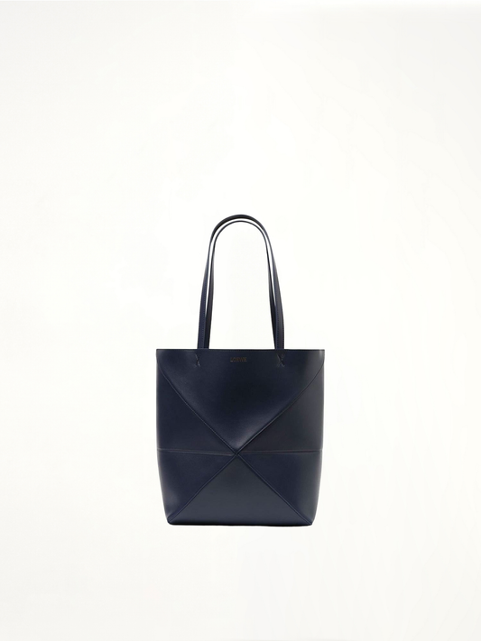 Image of Bags. Product name - Puzzle Fold Tote Medium in Blue colour by brand - LOEWE