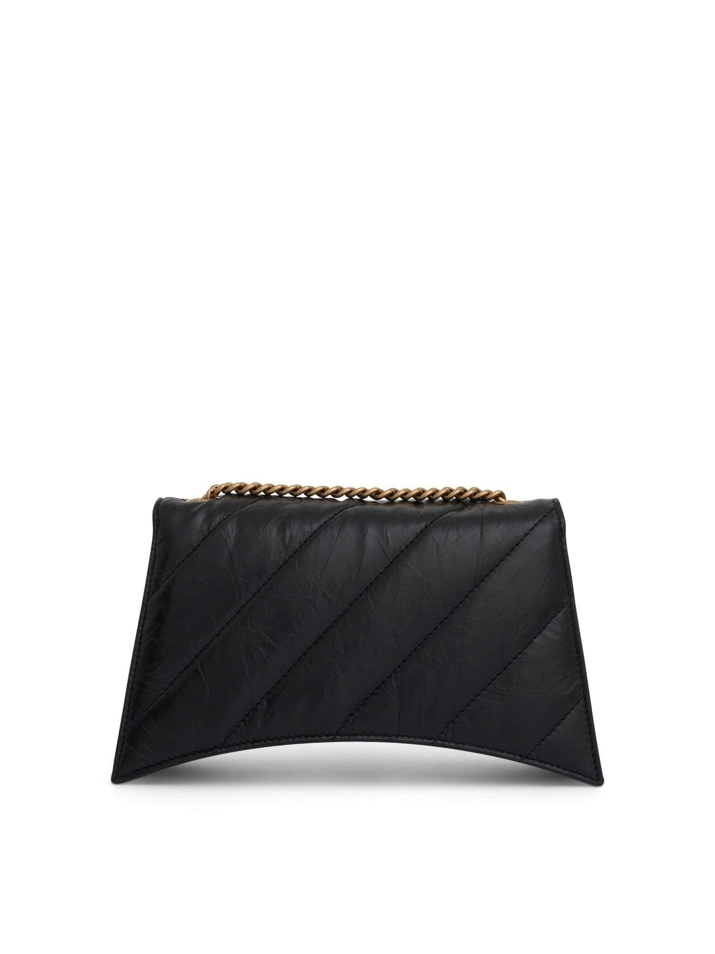 BALENCIAGA Crush XS Chain Quilted Bag (Black)