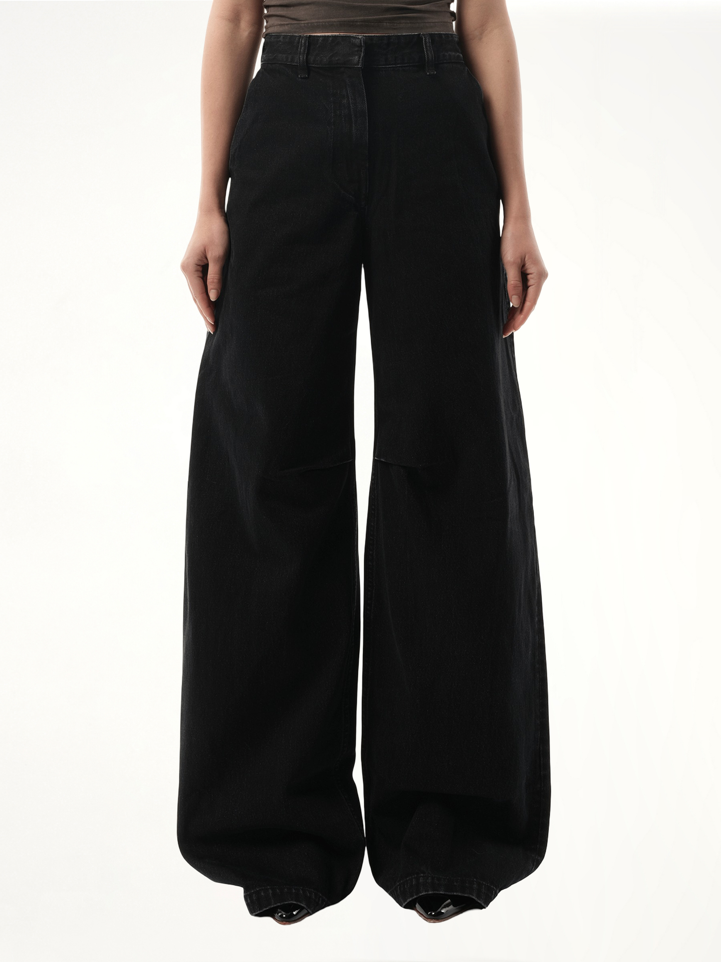 Image of Jeans. Product name - Dem Jeans in Black colour by brand - ENTIRE STUDIOS