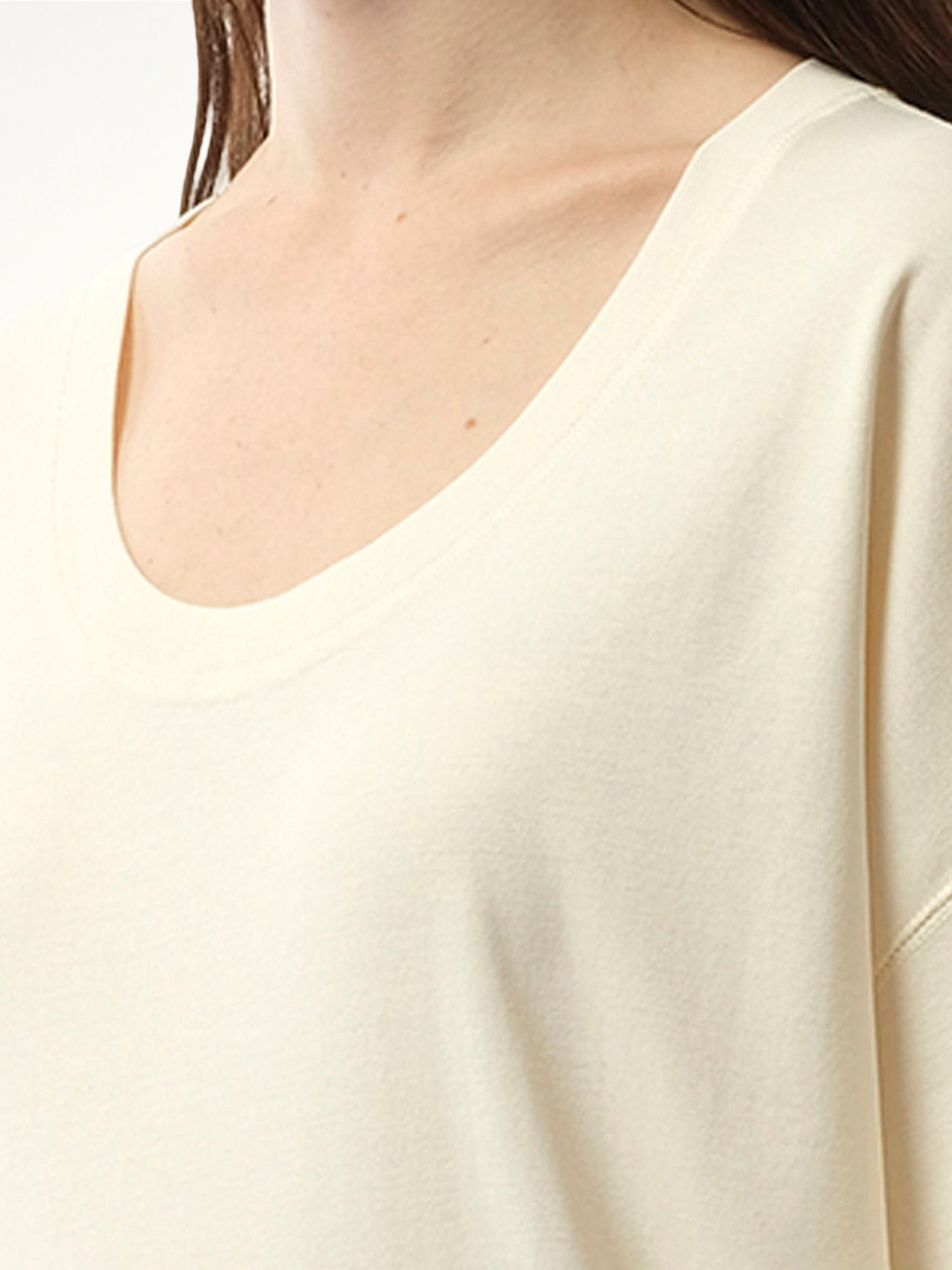 LEMAIRE Rib T-Shirt (Cream)