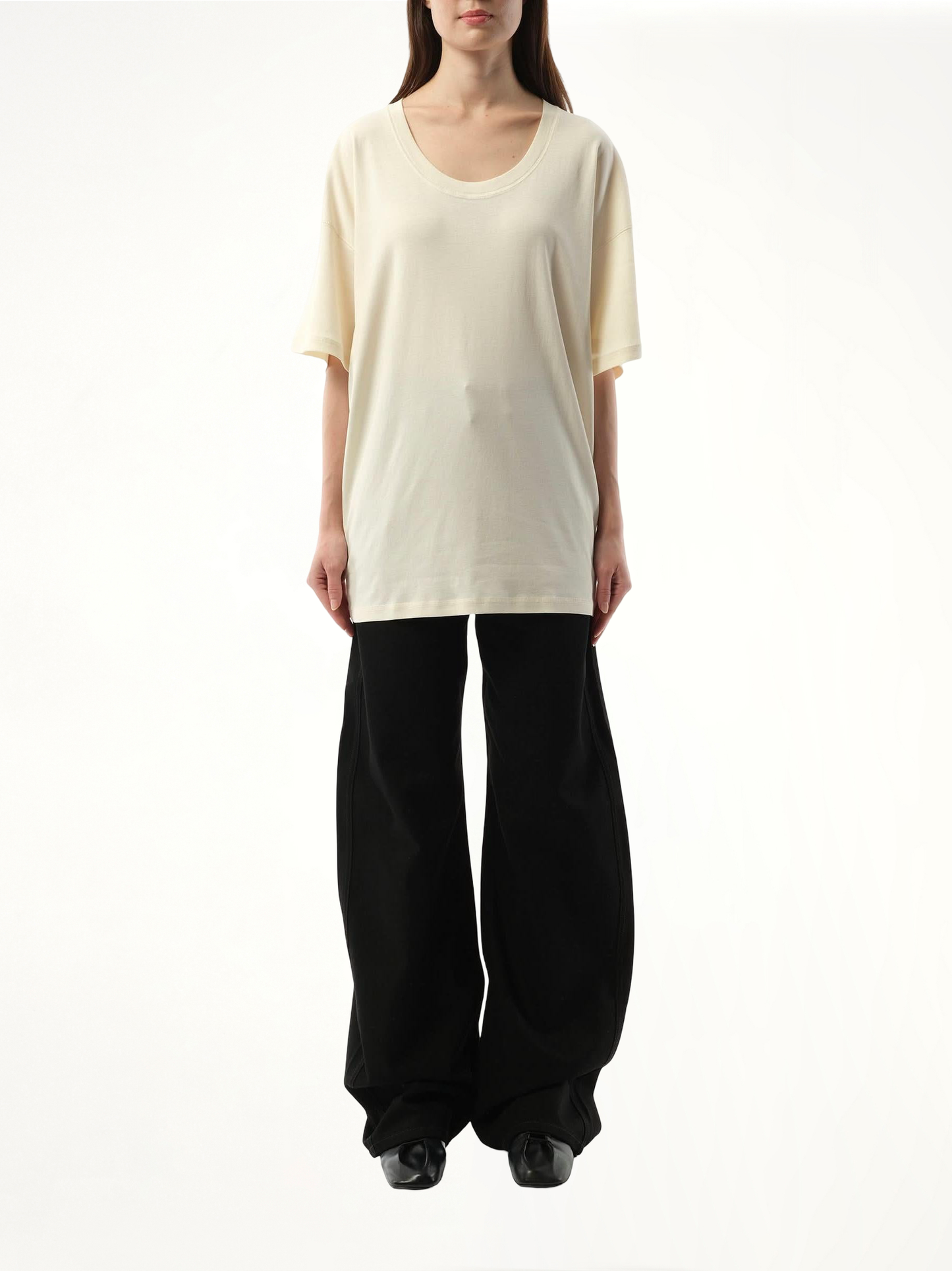 LEMAIRE Rib T-Shirt (Cream)