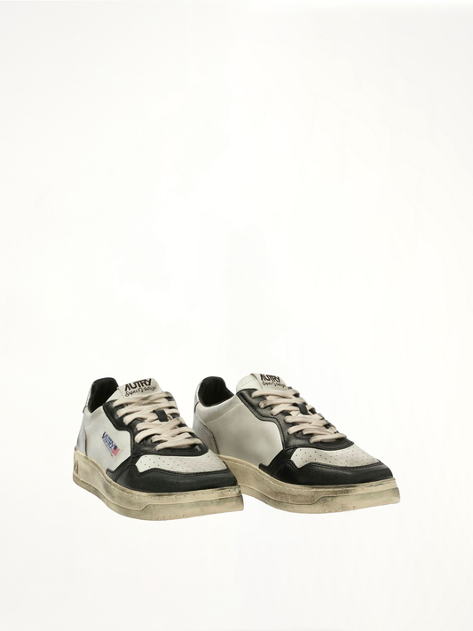 AUTRY Sup Vint Low Sneakers (White/Black/Silver)