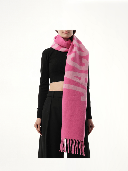 Image of Accessories. Productname: JACQUEMUS L'echarpe Jacquemus Scarf in PINK colour by brand - JACQUEMUS
