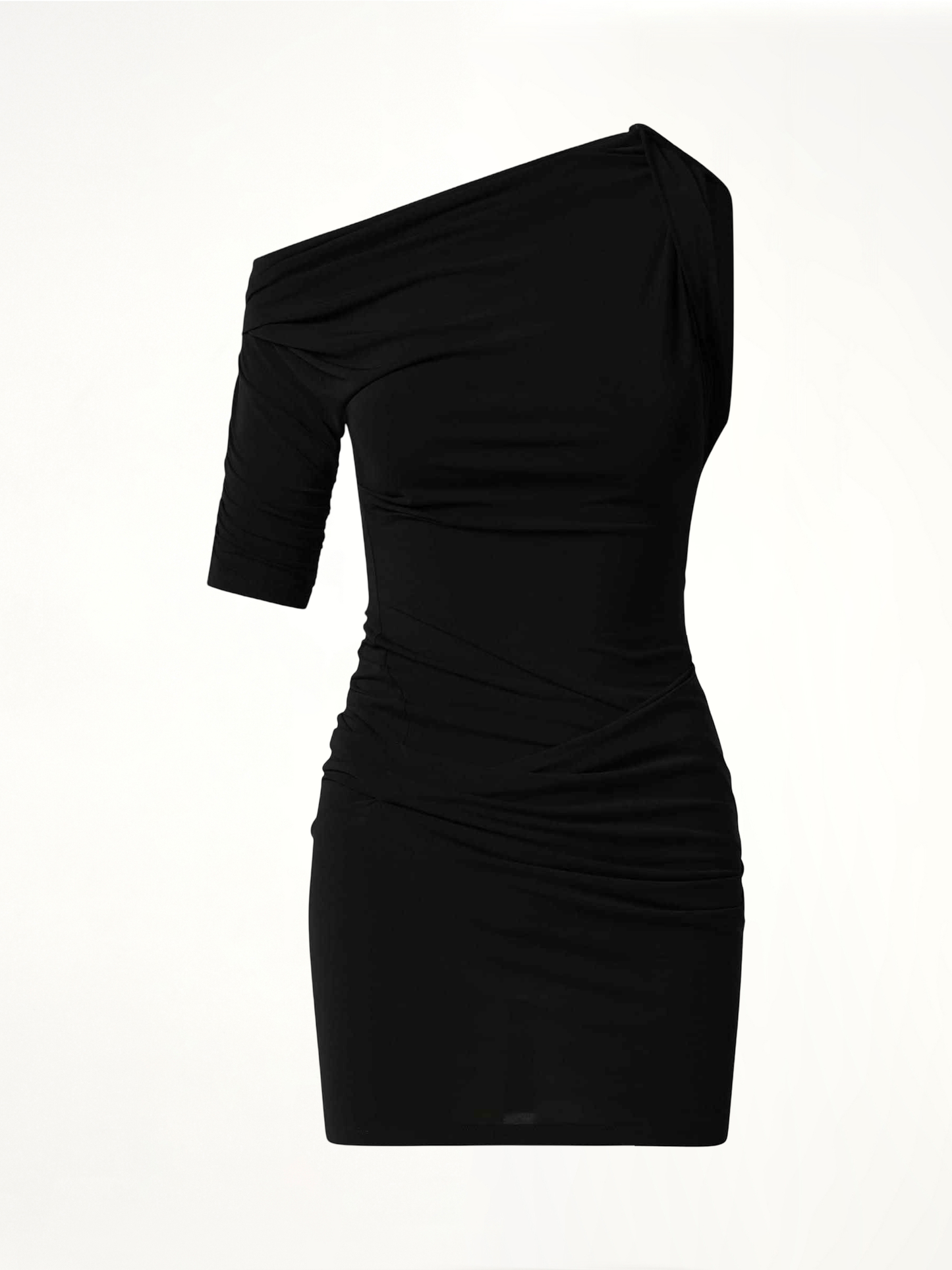 JACQUEMUS La Mini Robe Drapeado (Black)