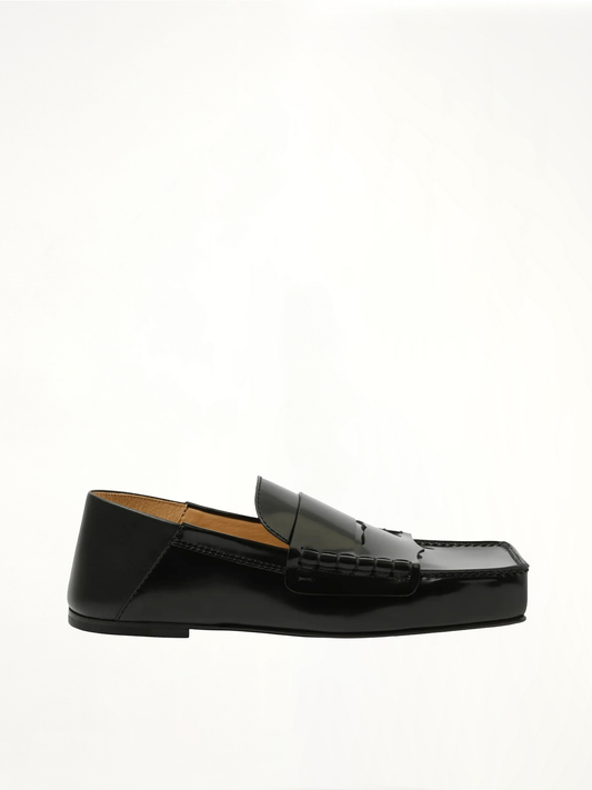 Image of Flats. Productname: JACQUEMUS Les Moccasins Carre in BLACK colour by brand - JACQUEMUS