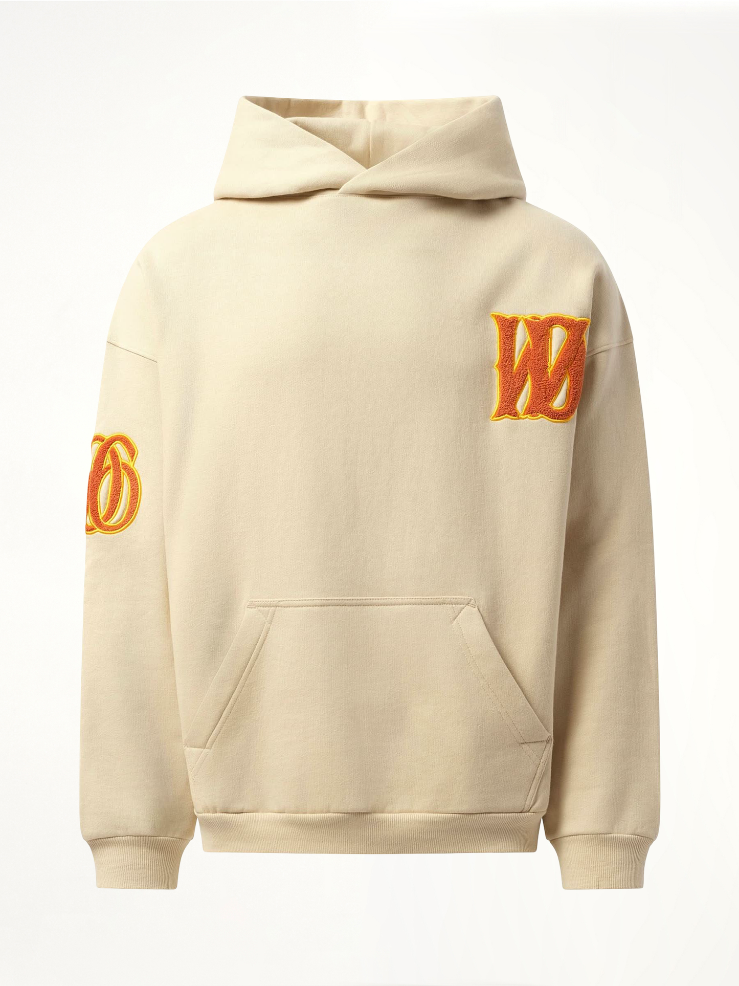 WE11DONE Boucle Letter Logo Hoodie (Beige)