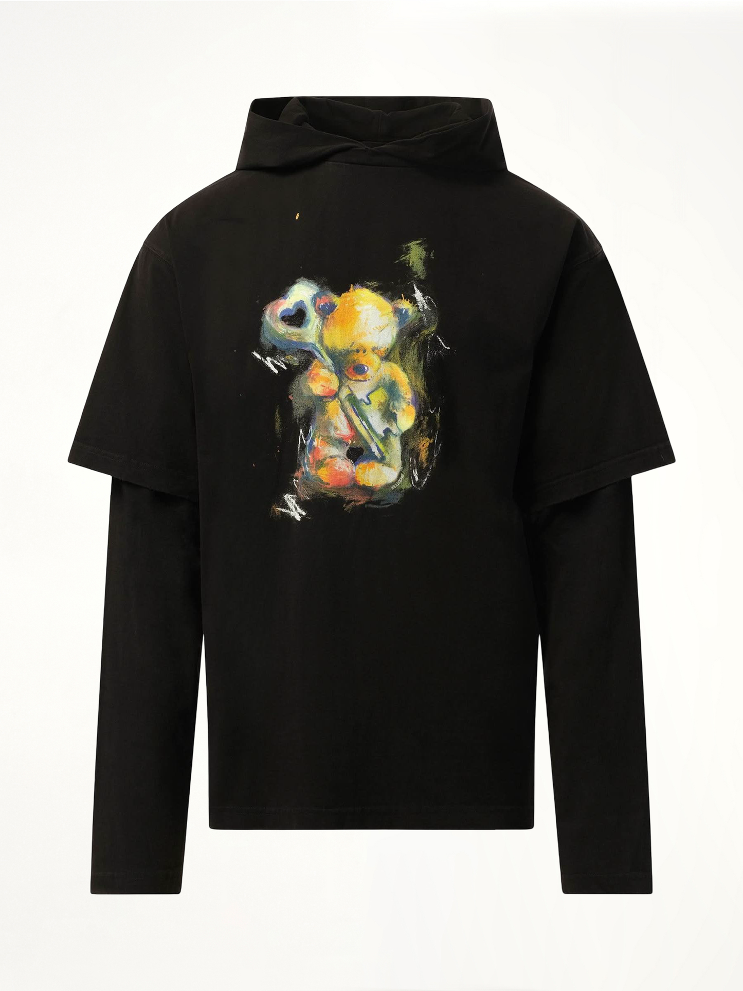 WE11DONE Teddy Bear With Key Hoodie (Black)
