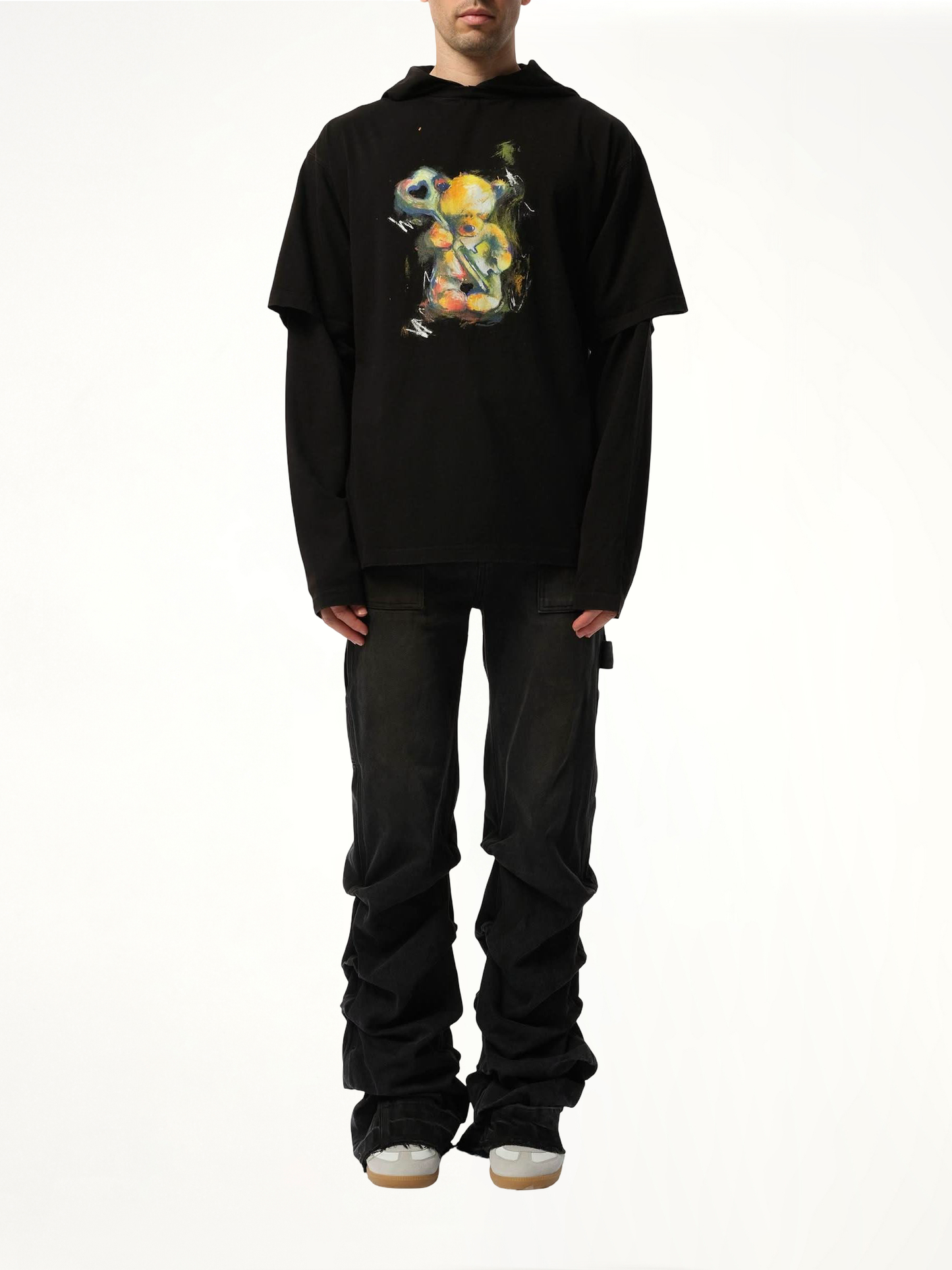 WE11DONE Teddy Bear With Key Hoodie (Black)