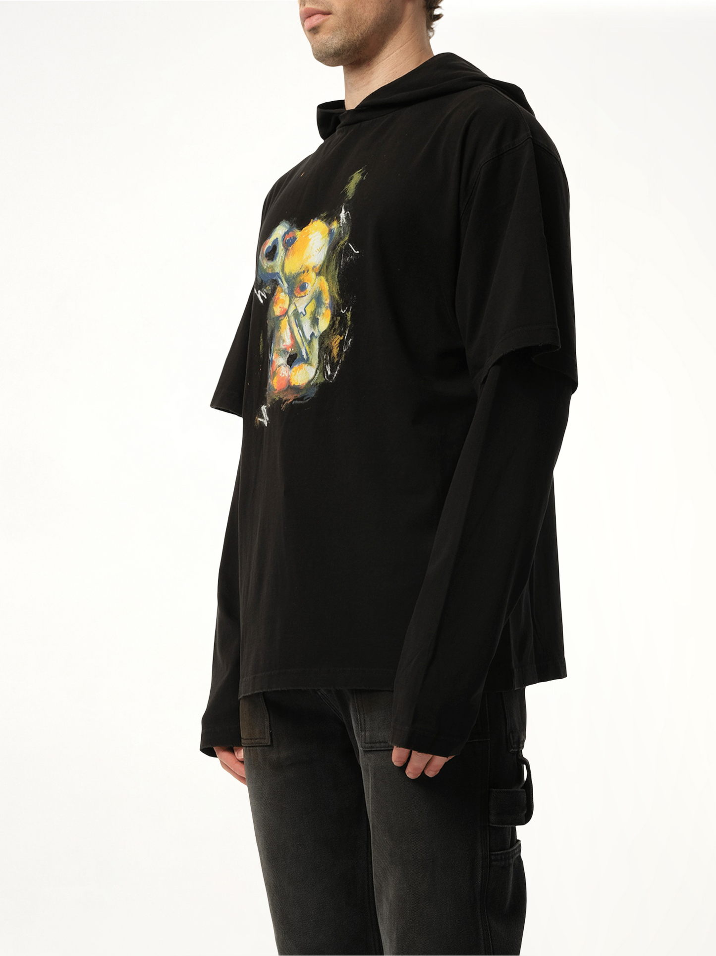 WE11DONE Teddy Bear With Key Hoodie (Black)