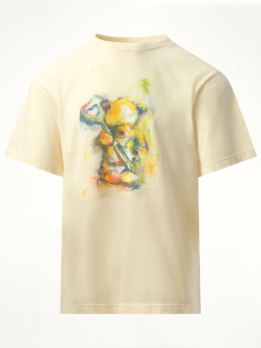 WE11DONE Teddy Bear with Key T-Shirt (Beige)