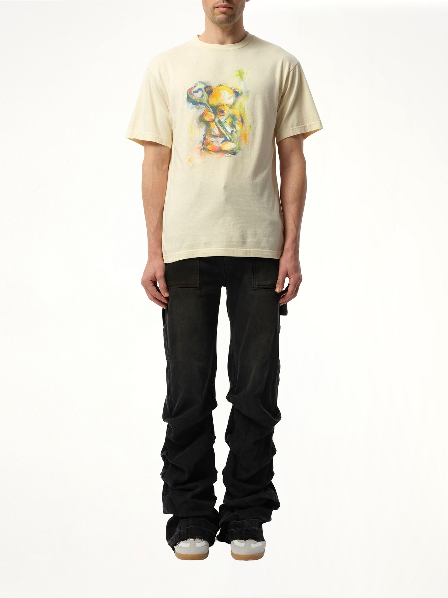 WE11DONE Teddy Bear with Key T-Shirt (Beige)