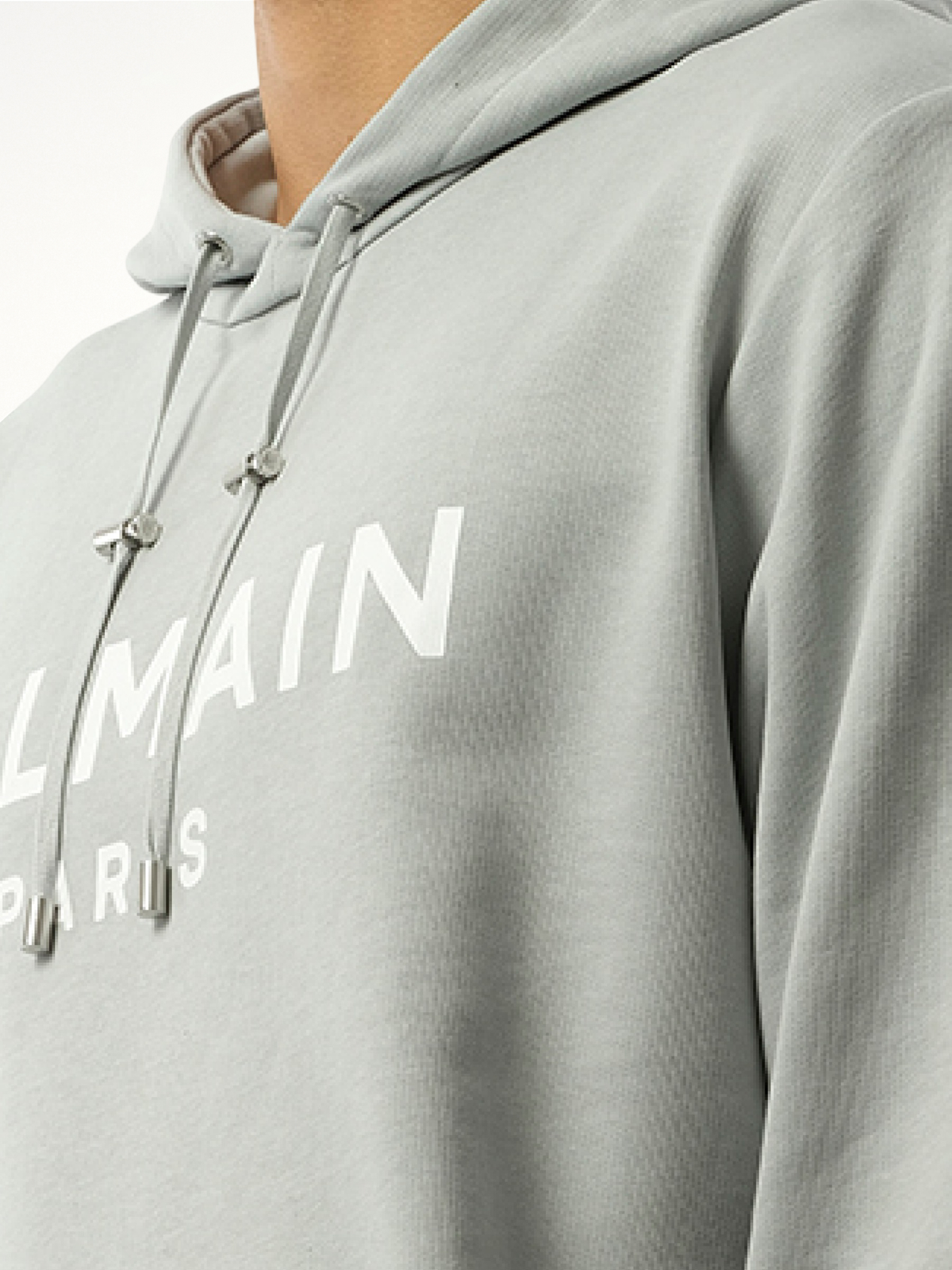 Balmain Print Hoodie (Grey)