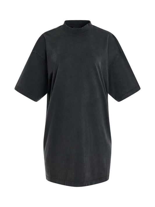 Image of Dresses. Productname: BALENCIAGA Hand Drawn Vintage T-Shirt Dress in BLACK colour by brand - BALENCIAGA