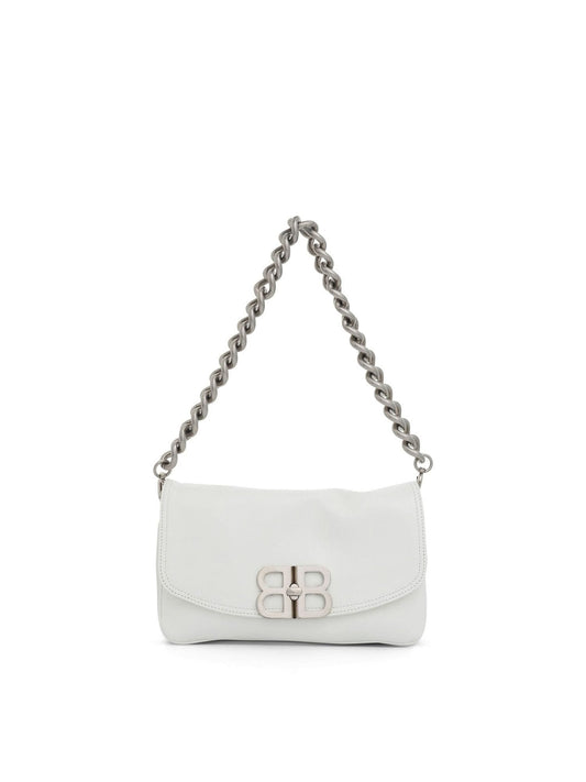 BALENCIAGA Small BB Soft Flap Bag (White)