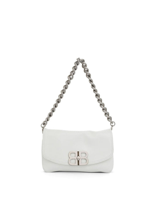 BALENCIAGA Small BB Soft Flap Bag (Optic White)