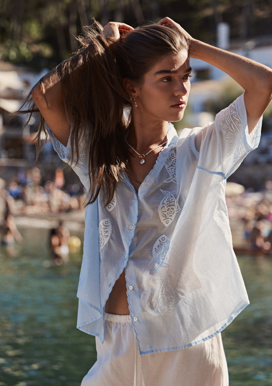 Auguste The Label Sardine Embroidered Blouse (Print)