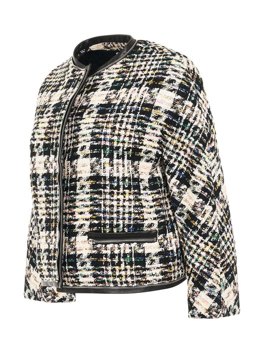 ALEXANDER MCQUEEN Tweed Cocoon Jacket (Multicolour)