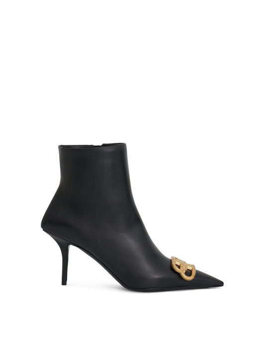 Image of Boots. Productname: BALENCIAGA BB Knife 80mm Boots in Black Gold colour by brand - BALENCIAGA