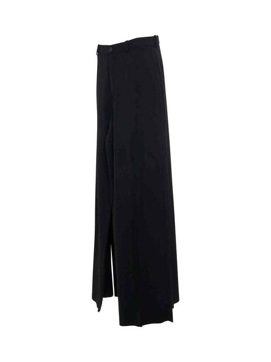 BALENCIAGA Deconstructed Double Front Pants (Black)