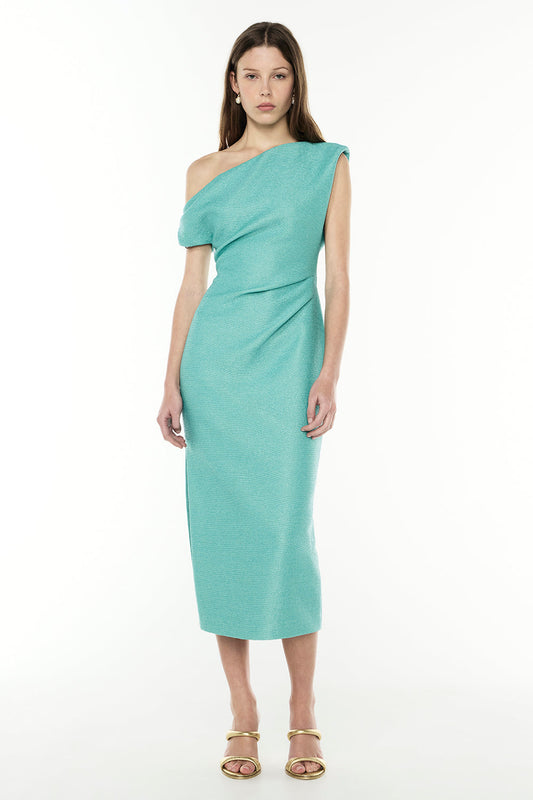 Image of Dresses. Productname: Venetian Holiday Midi Dress in AQUA colour by brand - Manning Cartell