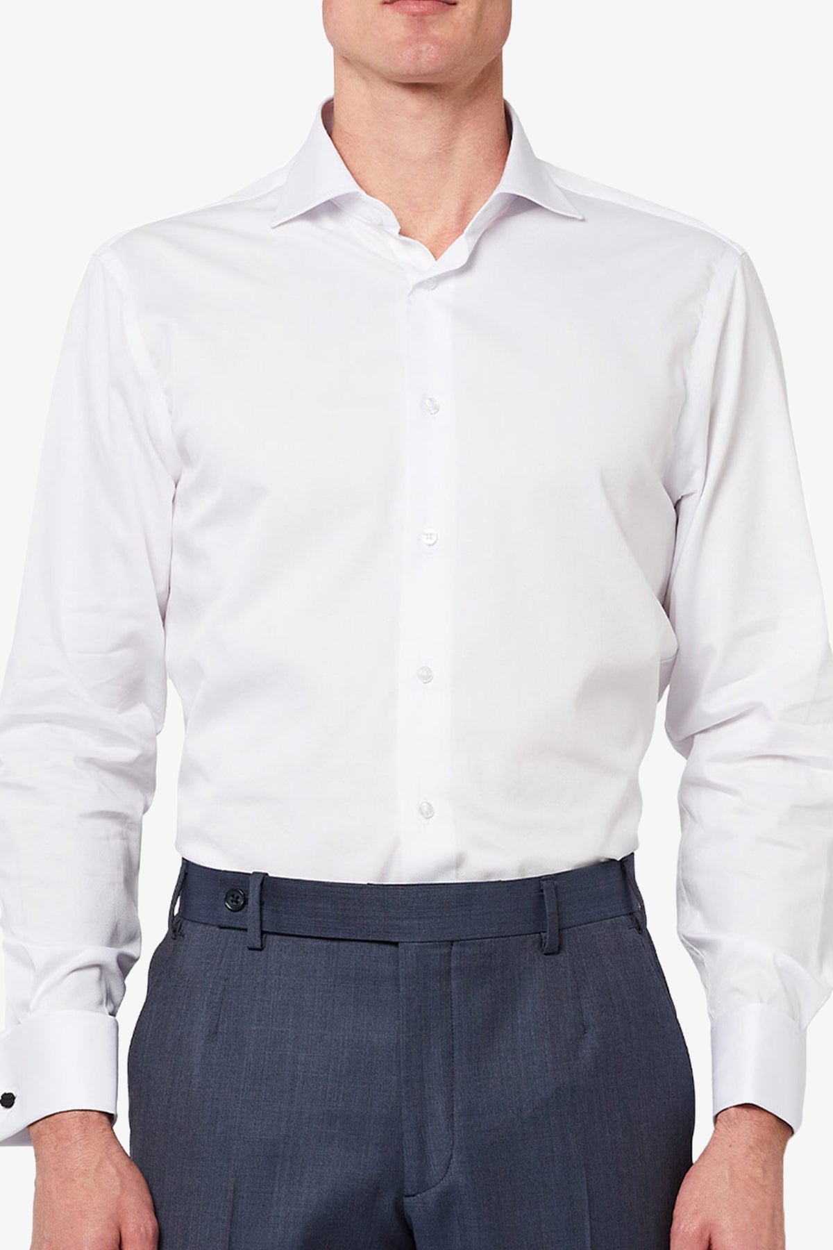 Image of Shirts. Product name - Gus White Business shirt in White colour by brand - Anthony Squires