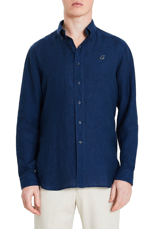 Image of Shirts. Product name - Kane Navy Blue in Blue colour by brand - Anthony Squires