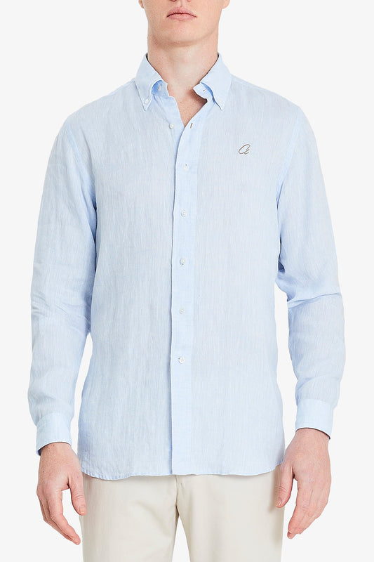 Image of Shirts. Productname: Kane Blue in Blue colour by brand - Anthony Squires