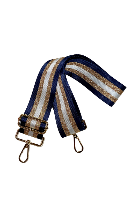 Image of Bags. Productname: Stripe Navy Bag Strap in Navy colour by brand - Kabana