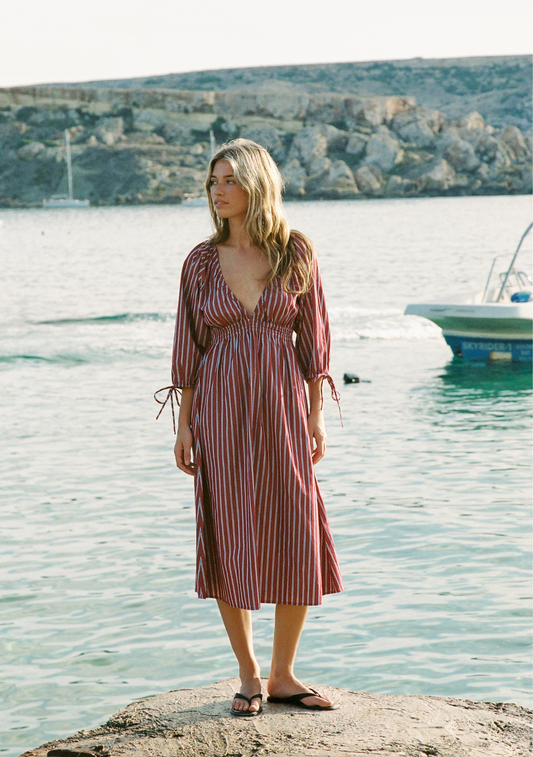 Image of Dresses. Productname: Auguste The Label Alaiyah Midi Dress in Red colour by brand - Auguste The Label