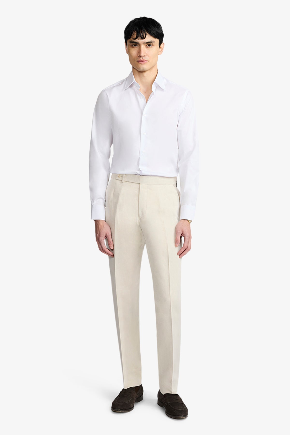 Image of Shirts. Product name - Onder Formal Shirt White Herringbone in White colour by brand - Anthony Squires