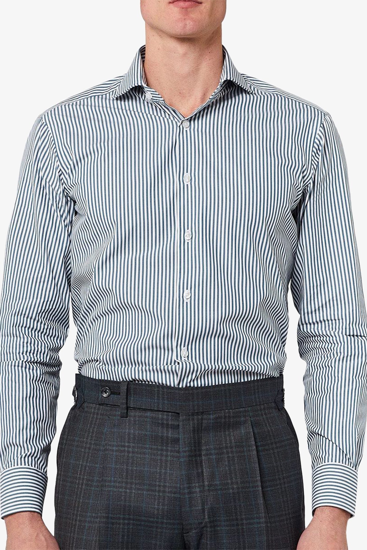 Image of Shirts. Product name - Alton Green Business shirt in Green colour by brand - Anthony Squires