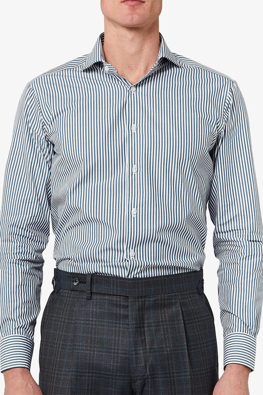 Image of Shirts. Product name - Alton Green Business shirt in Green colour by brand - Anthony Squires