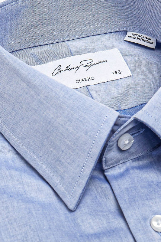 Image of Shirts. Product name - Gus Blue Business shirt in Blue colour by brand - Anthony Squires