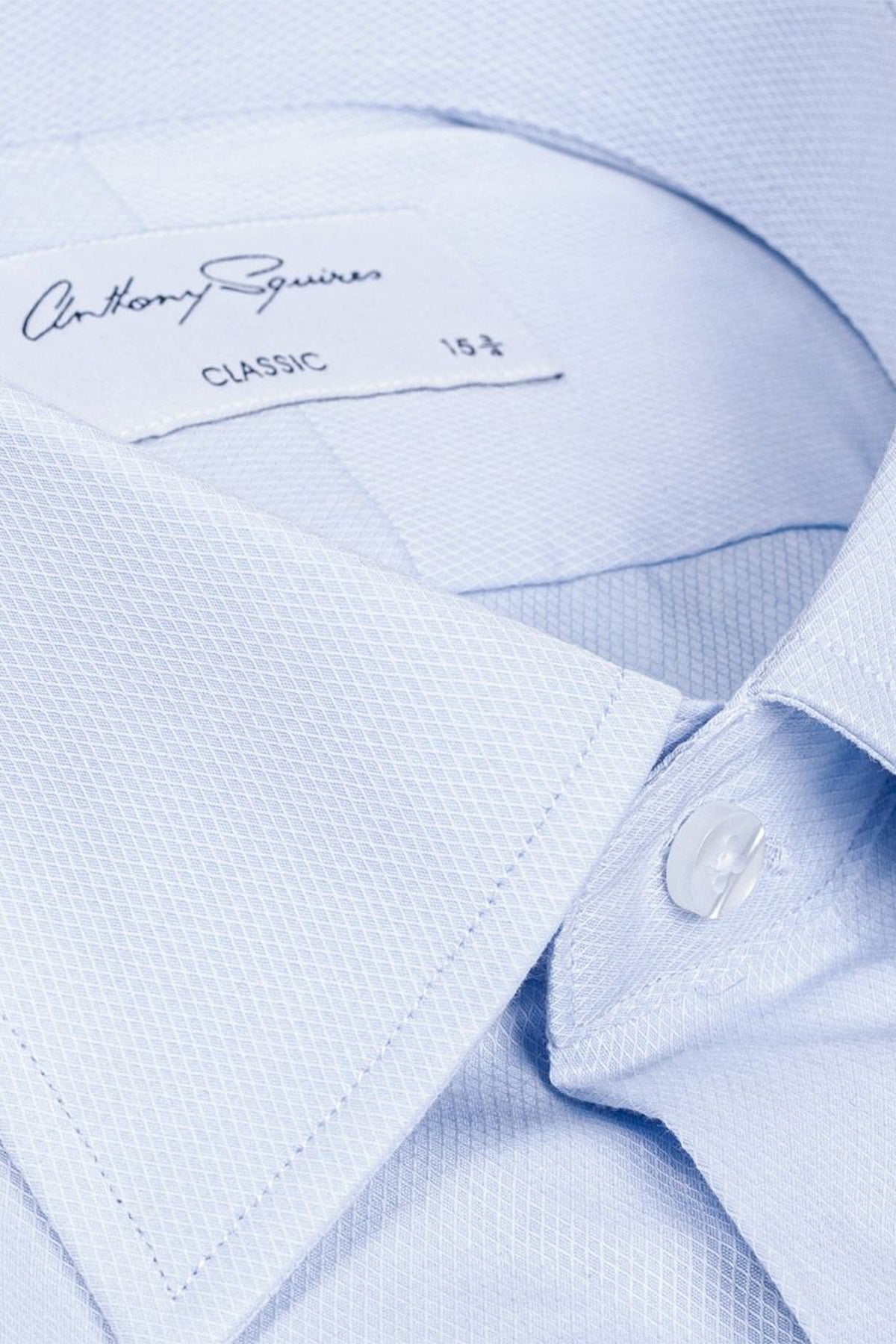Image of Shirts. Product name - Gus Light Blue Shirt in Blue colour by brand - Anthony Squires
