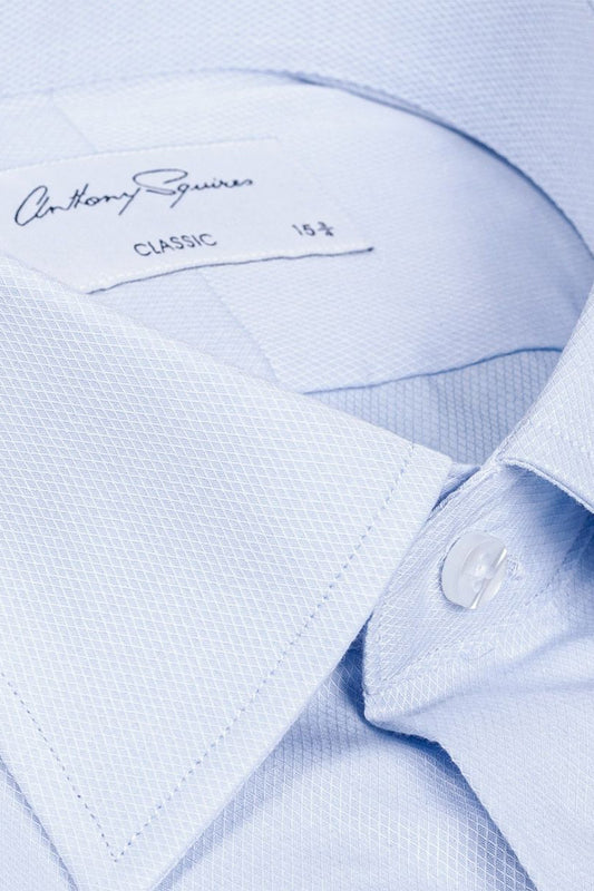 Image of Shirts. Product name - Gus Light Blue Shirt in Blue colour by brand - Anthony Squires
